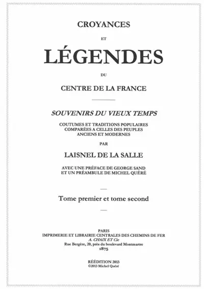 Croyances et légendes du centre de la France