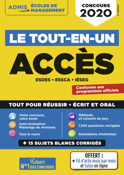 Accès : ESDES, ESSCA, IESEG...