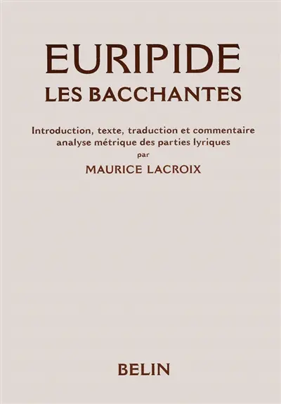 Les Bacchantes d'Euripide