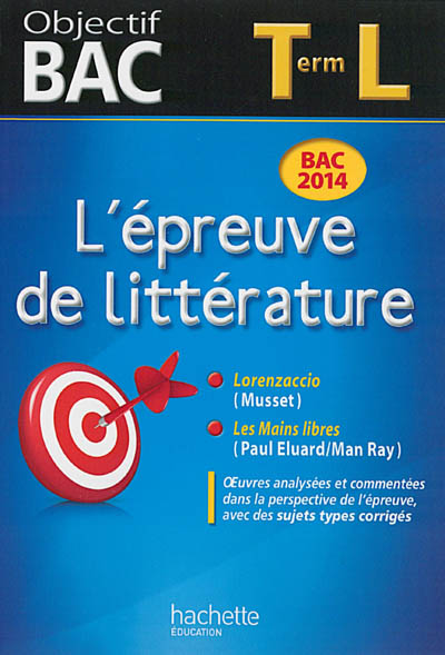 L'épreuve de littérature, terminale L, bac 2014 : Lorenzaccio (Musset), Les mains libres (Paul Eluard-Man Ray)