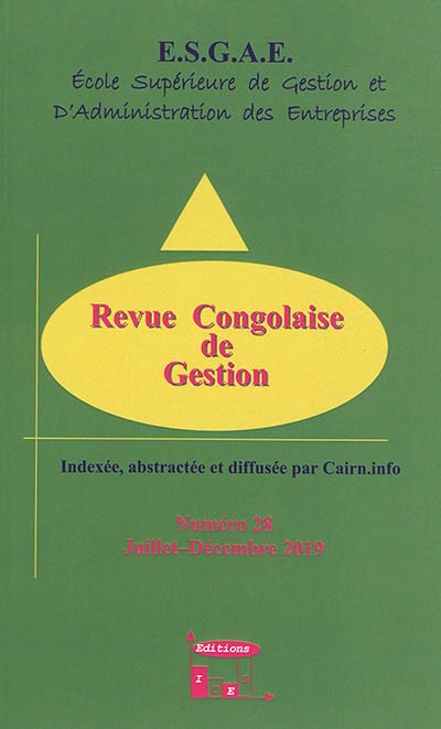 Revue congolaise de gestion, n° 28