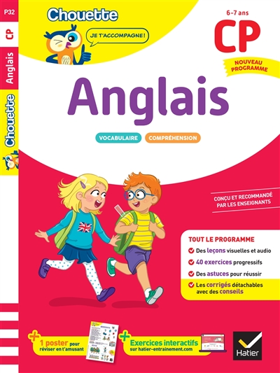 Anglais CP, 6-7 ans : leçons et exercices corrigés : cahier de soutien, nouveau programme