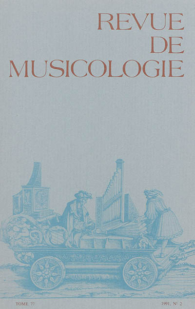 Revue de musicologie, n° 2 (1991)