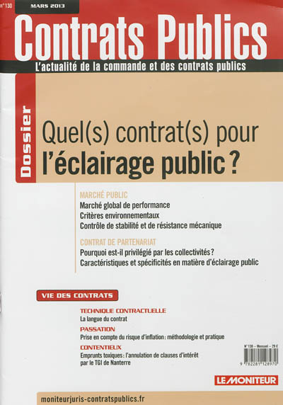 Contrats publics,...