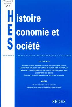 Histoire, économie & société, n° (2) 2002. Le couple