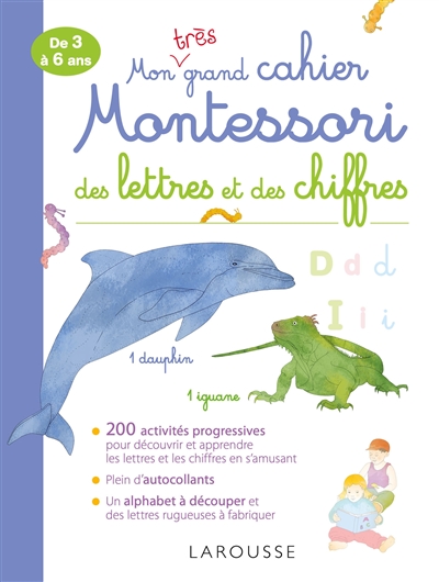 Mon très grand cahier Montessori des lettres et des chiffres