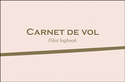 Carnet de vol. Pilot logbook