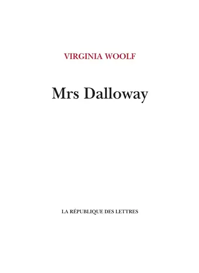 Mrs Dalloway