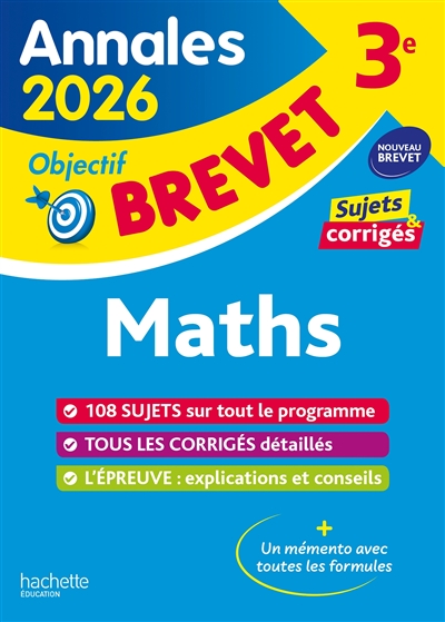 Maths : annales brevet 2026, sujets & corrigés