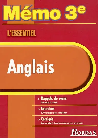 Anglais : rappels de cours, exercices, corrigés