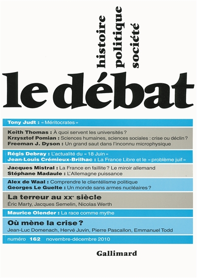 Débat (Le), n° 162