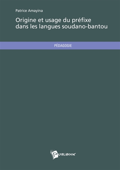Origine et usage du préfixe dans les langues soudano-bantou