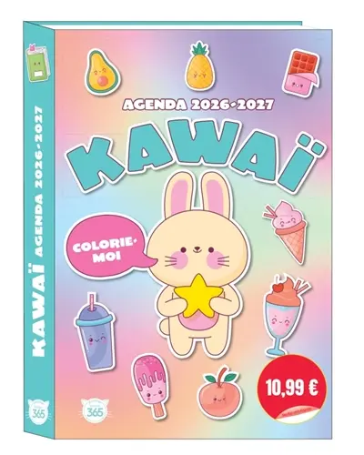 Kawaï : mon agenda scolaire 2026-2027 : colorie-moi !