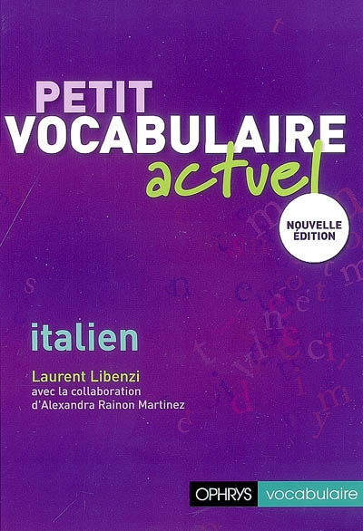 Petit vocabulaire actuel, italien