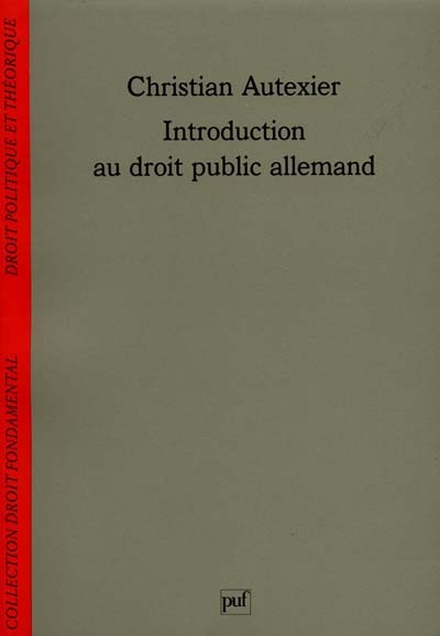 Introduction au droit public allemand