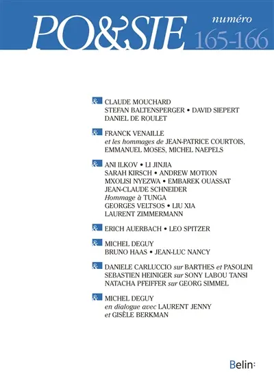 Poésie, n° 165-166