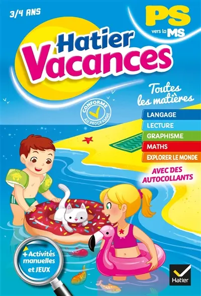 Hatier vacances, PS vers la MS, 3-4 ans