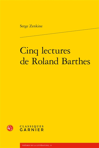 Cinq lectures de Roland Barthes