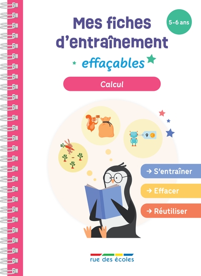 Calcul : mes fiches d'entraînement effaçables : 5-6 ans