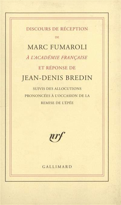 Discours de réception de...