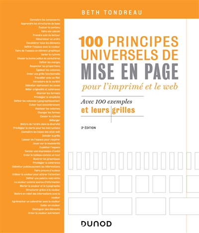 100 principes universels de mise en page pour l'imprimé et le web : avec 100 exemples et leurs grilles