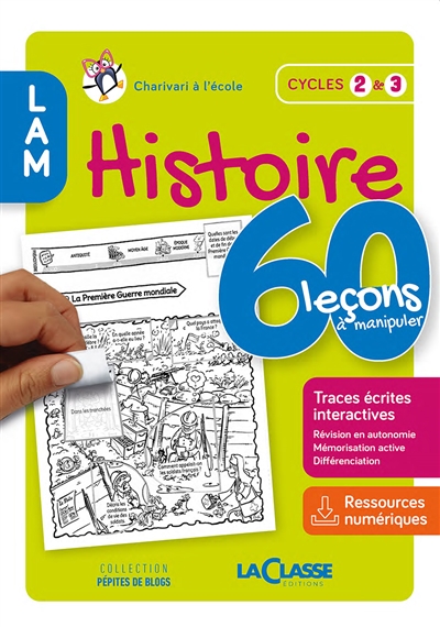 60 LECONS A MANIPULER EN HISTOIRE Cycle 2 et 3 (livre + ressources numériques)