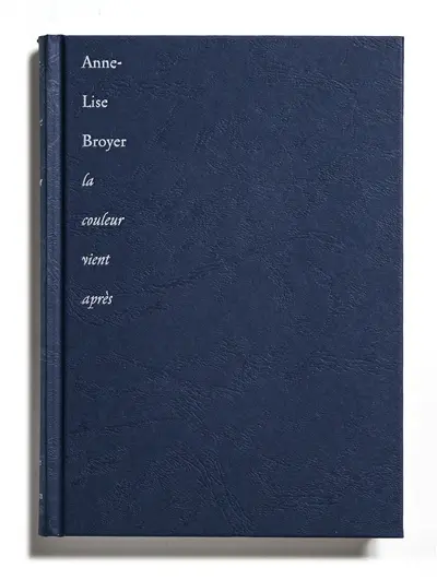 La couleur vient après