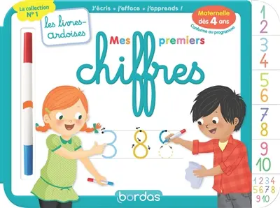 Mes premiers chiffres : j'écris, j'efface, j'apprends ! : dès 4 ans