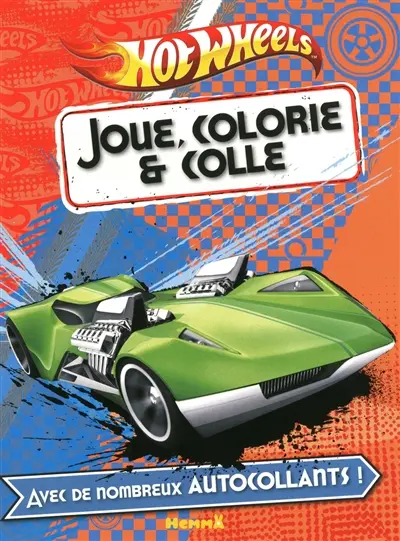 Hot Wheels : joue, colorie et colle