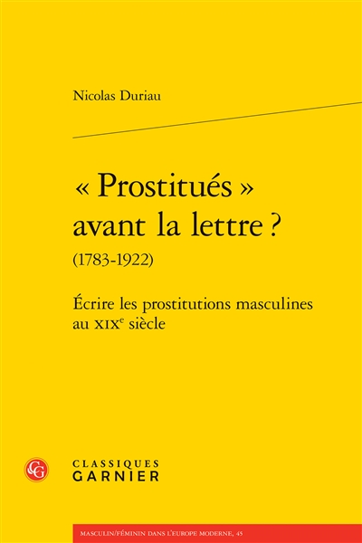 Prostitués avant la lettre...