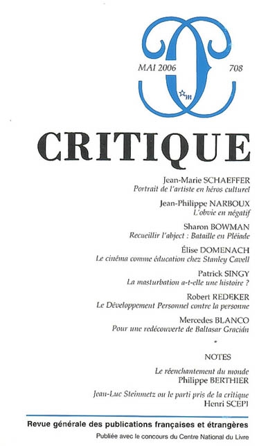 Critique, n° 708