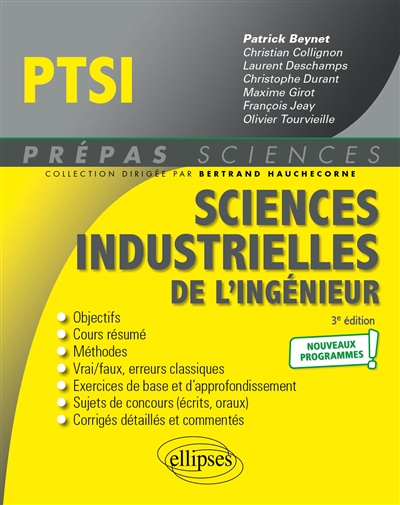 Sciences industrielles de l'ingénieur PTSI : nouveaux programmes
