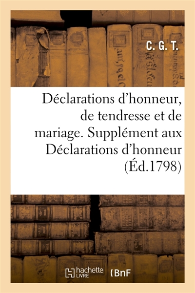 Déclarations d'honneur, de...