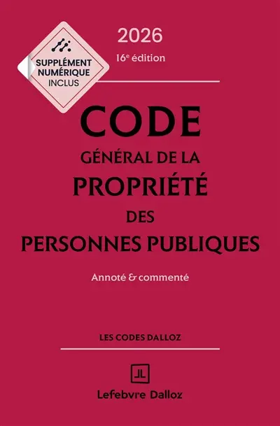 Code général de la propriété des personnes publiques 2026 : annoté & commenté