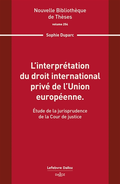 L'interprétation du droit...