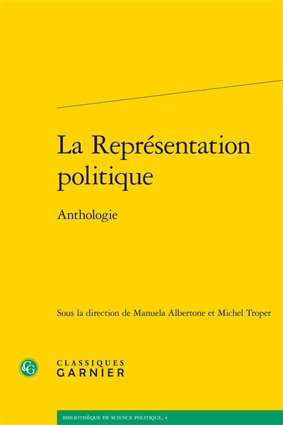 La représentation politique : anthologie