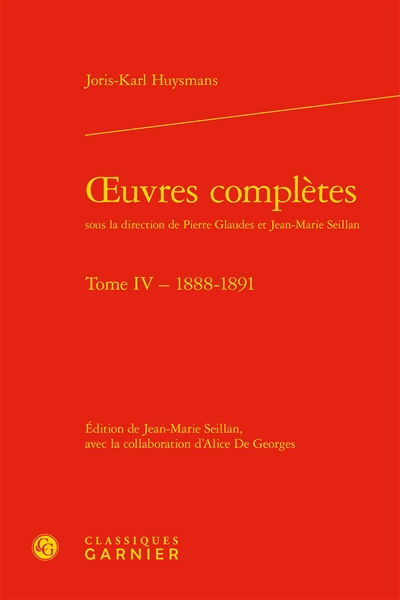 Oeuvres complètes. Vol. 4. 1888-1891