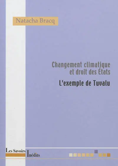 Changement climatique et droit des Etats : l'exemple de Tuvalu