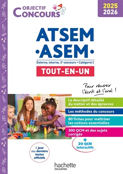 ATSEM, ASEM : tout-en-un : externe, interne, 3e concours, catégorie C, 2025-2026