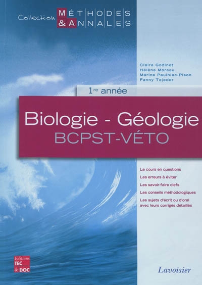 Biologie - géologie BCPST-VETO 1re année