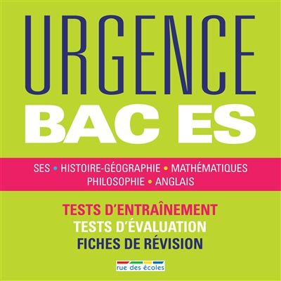 Urgence bac ES : SES,...