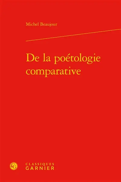 De la poétologie comparative