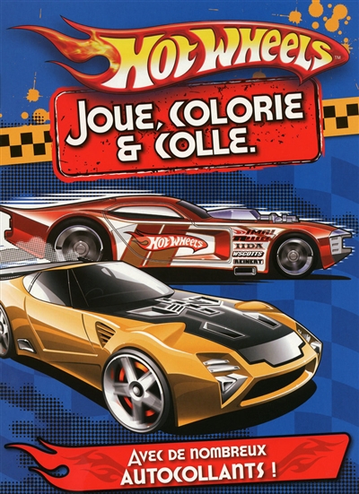 Hot Wheels : joue, colorie et colle