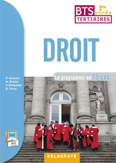 Droit BTS tertiaires 1re année : le programme en 13 cas