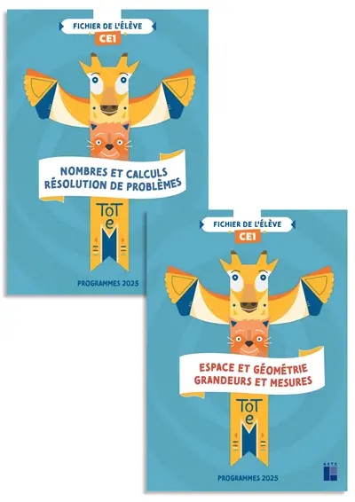 Totem, mathématiques CE1 : fichier de l'élève : programmes 2025