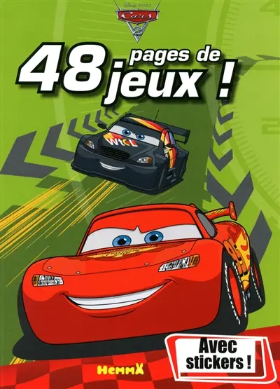 Cars 2, 48 pages de jeux ! : avec stickers !