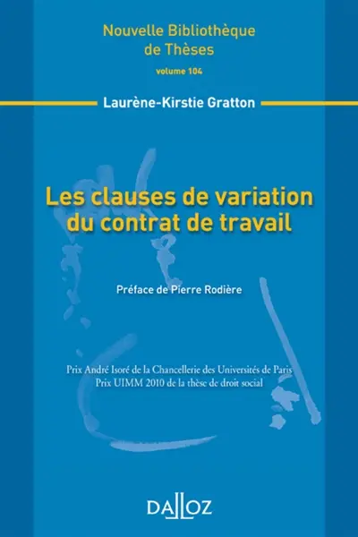 Les clauses de variation du contrat de travail