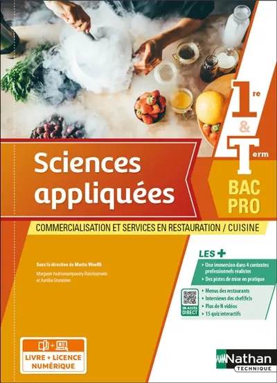 Sciences appliquées 1re & terminale bac pro : commercialisation et services en restauration-cuisine