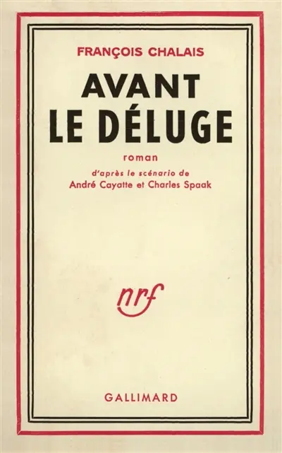 Avant le déluge