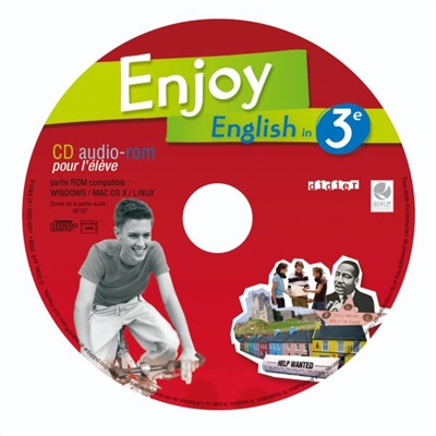 Enjoy English in 3e : CD audio-ROM pour l'élève